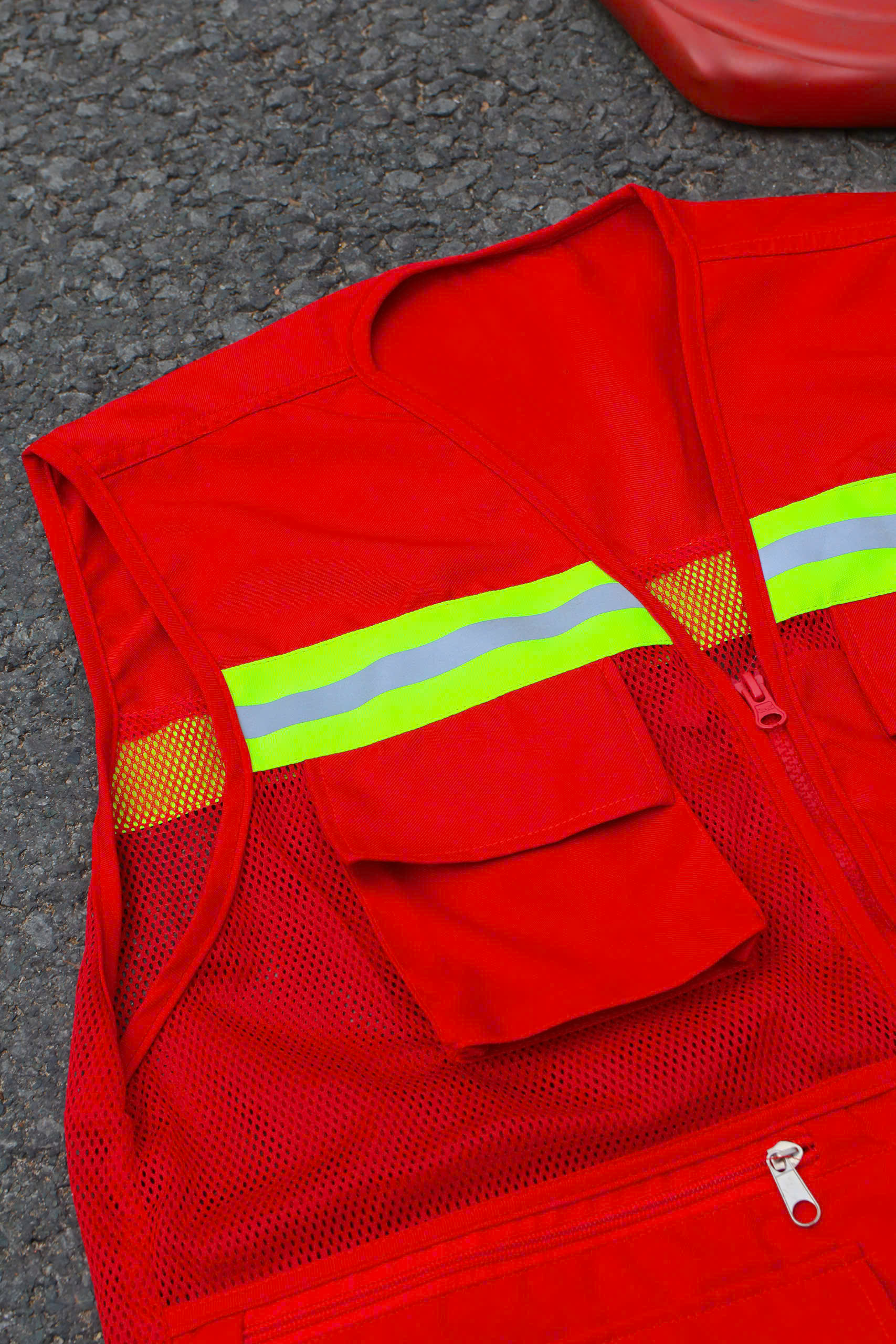 Áo ghile phản quang Đỏ 3K